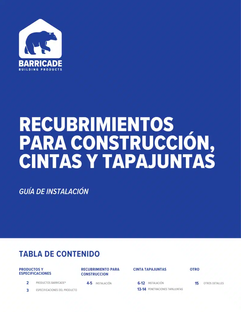 Barricade Wraps Tapes and Flashing Installation Guide – Spanish