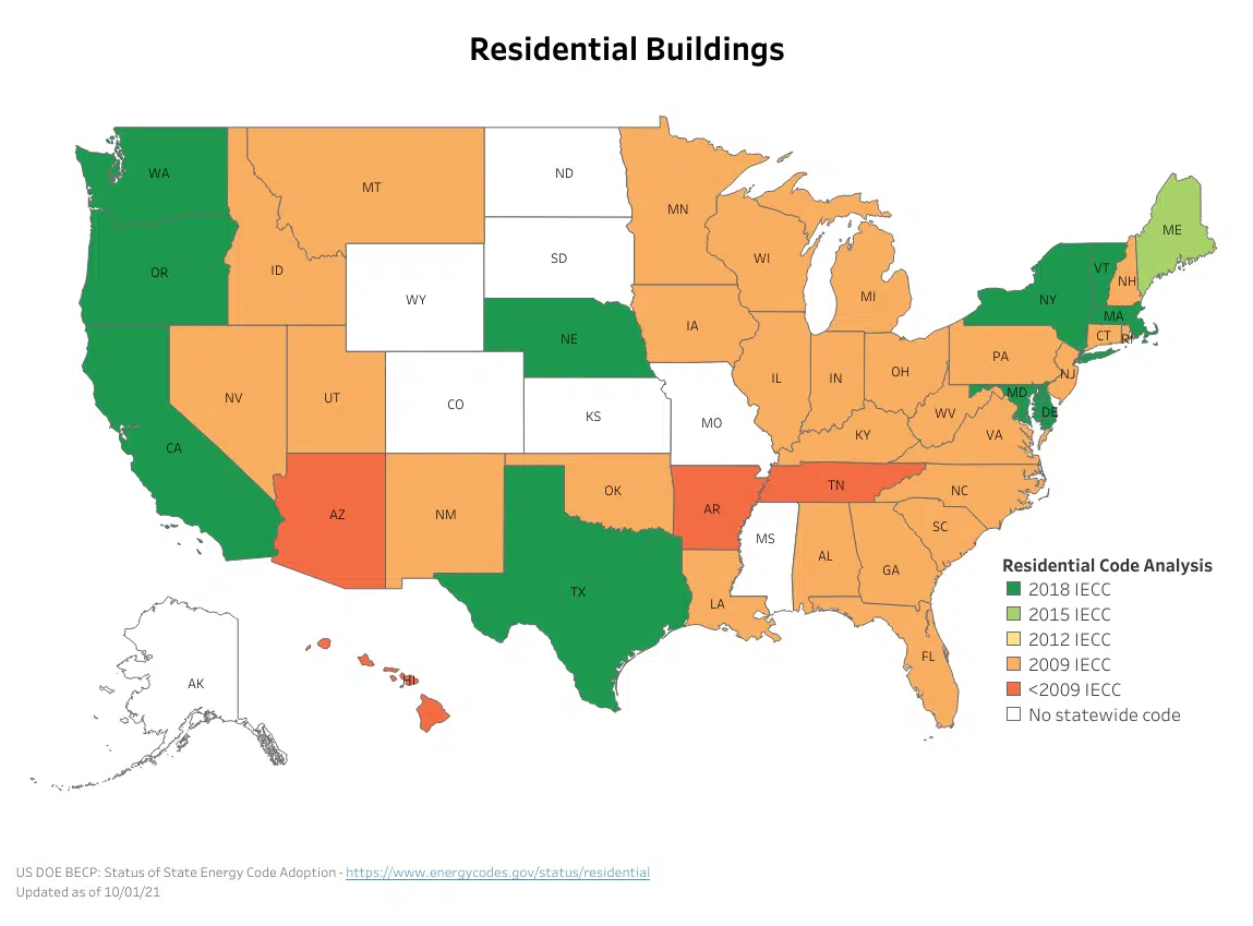Status of State Energy Code Adoption Residential